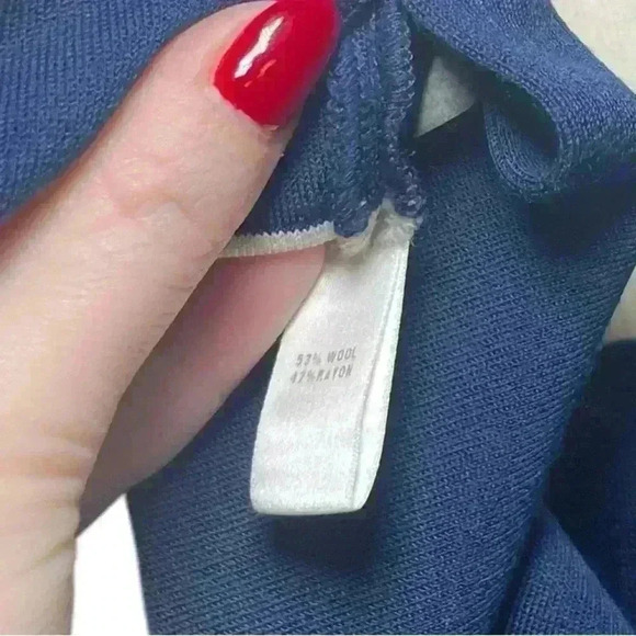 St. John Knit Wool Blend Colorblock Sleeveless Cowl Neck Sweater Top Size M - Picture 6 of 6